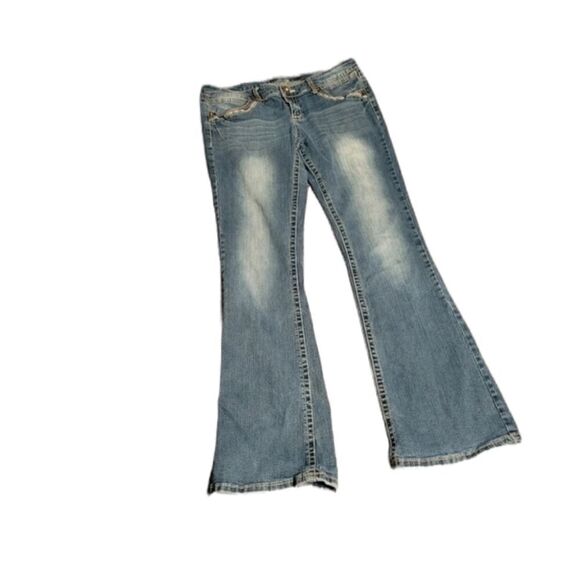 Rue21 TwentyOne Black Ladies Blue Denim Jeans, sz 13/14 - Picture 1 of 14